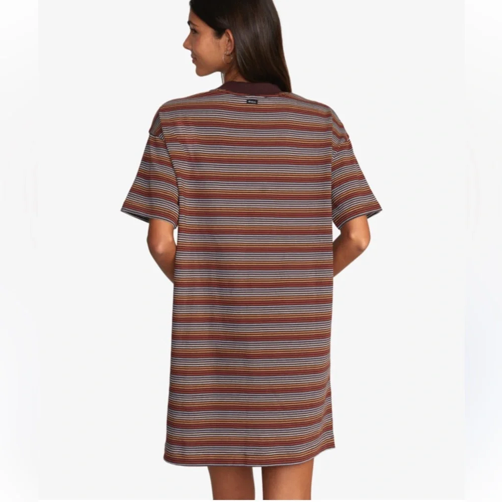 RVCA Striped Tshirt Dress - Picture 2 of 5